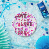 Valentinstag, Teller, Liebe Pappteller (Party)