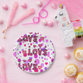 Valentinstag, Teller, Liebe Pappteller (Party)