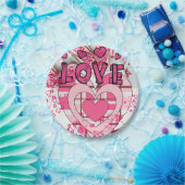 Valentinstag, Teller, Liebe Pappteller (Party)