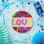 Valentinstag, Teller, Liebe Pappteller (Party)