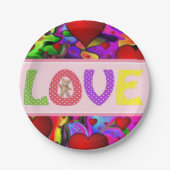 Valentinstag, Teller, Liebe Pappteller (Vorderseite)