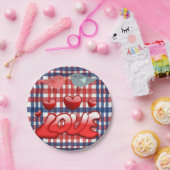 Valentinstag, Teller, Liebe Pappteller (Party)