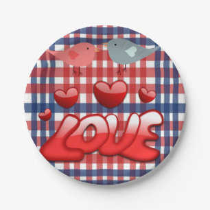 Valentinstag, Teller, Liebe Pappteller