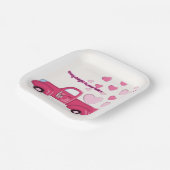 Valentinstag Teller mit niedlicher LKW-Konstruktio (Gewinkelt)