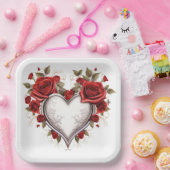 Valentinstag-Teller Serie 1-4 Pappteller (Party)