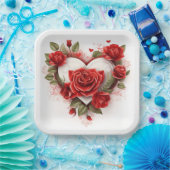 Valentinstag-Teller Serie 1-5 Pappteller (Party)