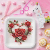 Valentinstag-Teller Serie 1-5 Pappteller (Party)