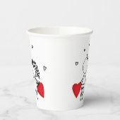 Valentinstag temporäre Tätowierungen Pappbecher (Links)