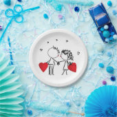 Valentinstag temporäre Tätowierungen Pappteller (Party)