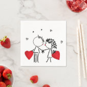 Valentinstag temporäre Tätowierungen Serviette (Beispiel)