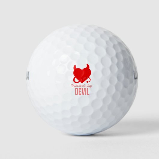Valentinstag-Teufel Golfball (Vorderseite)