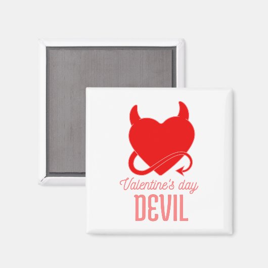 Valentinstag-Teufel Magnet (Vorderseite/Rückseite)