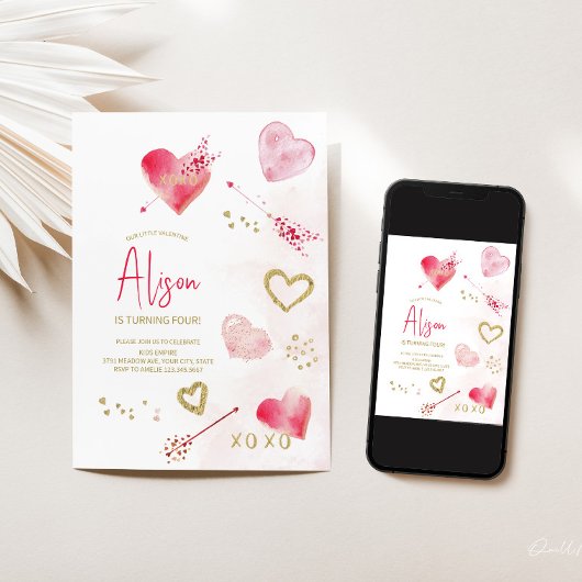 Valentinstag Thema Geburtstag Einladung