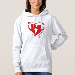 Valentinstag Thema Paar Design Hoodie