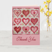 Valentinstag Thema Quiltmuster Patchwork Karte (Gelbe Blume)