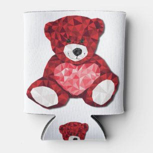 Valentinstag Thema Teddybär Design Dosenkühler