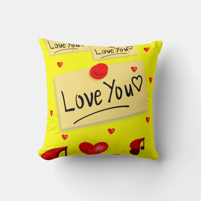 Valentinstag Throw Pillow Kissen (Vorderseite)
