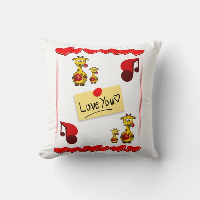 Valentinstag Throw Pillow Kissen (Vorderseite)