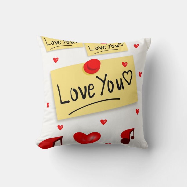 Valentinstag Throw Pillow Kissen (Vorderseite)