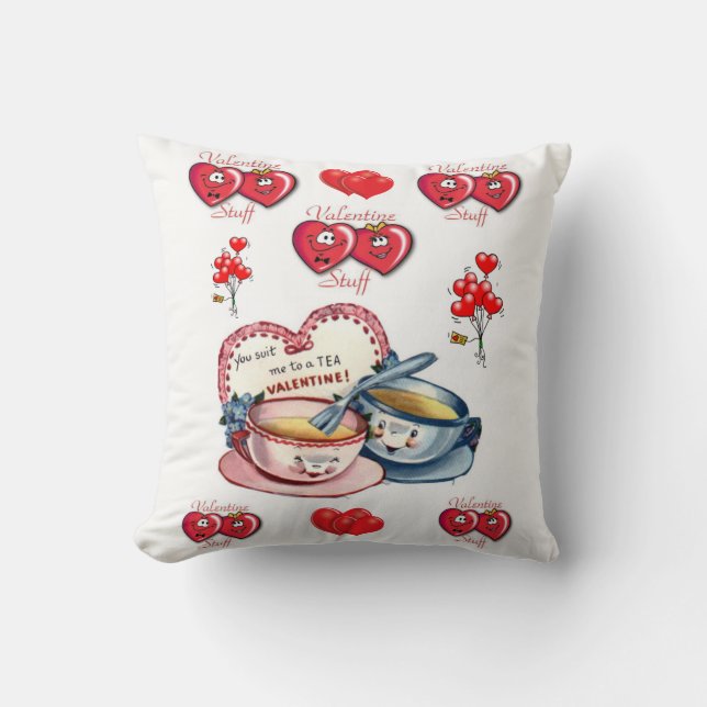 Valentinstag Throw Pillow Kissen (Vorderseite)
