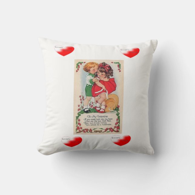 Valentinstag Throw Pillow Kissen (Vorderseite)