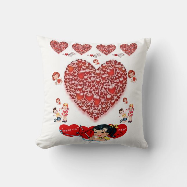 Valentinstag Throw Pillow Kissen (Vorderseite)