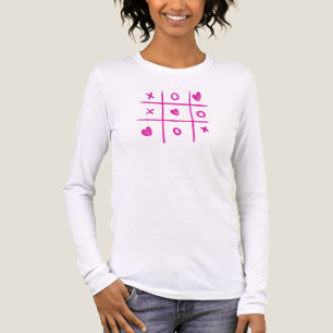 Valentinstag Tic Tac Toe Herzen Damen Tri-Blend Shirt