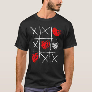 Valentinstag Tic Tac Toe Valentine Niedliches Herz T-Shirt