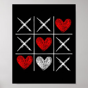 Valentinstag Tic-Tac-Toe Xo-Xo Lustiges Valentinsg Poster