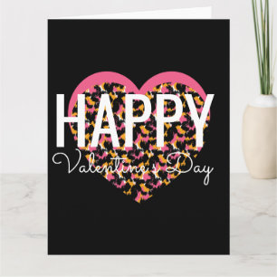 Valentinstag Tierprint Herz Karte