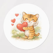 Valentinstag-Tiger Etiketten (Design 2)
