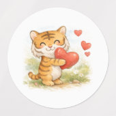 Valentinstag-Tiger Etiketten (Design 1)