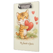 Valentinstag-Tiger Klemmbrett (Links)