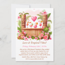 Valentinstag Tiki Cocktail Party Einladung