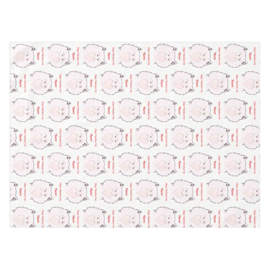 Valentinstag Tischdecke (Vorderseite (Horizontal))