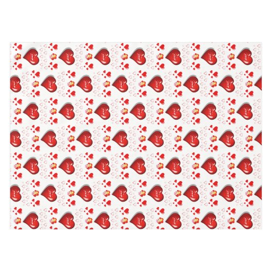 Valentinstag Tischdecke (Vorderseite (Horizontal))
