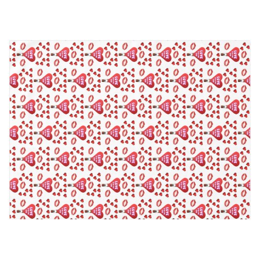 Valentinstag Tischdecke (Vorderseite (Horizontal))