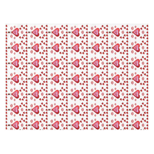 Valentinstag Tischdecke (Vorderseite (Horizontal))
