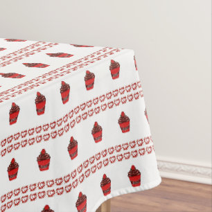 Valentinstag-Tischdecke-Cupcake Tischdecke