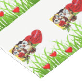 Valentinstag-Tischdecke Eule Tischdecke (Schrägansicht)