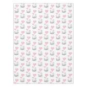 Valentinstag-Tischdecke Foxy Rosa Herzen Tischdecke (Vorderseite)