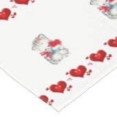 Valentinstag-Tischdecke Kätzchen Tischdecke (Schrägansicht)