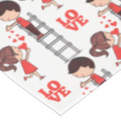 Valentinstag Tischdecke Liebe rote Herzen  (Schrägansicht)