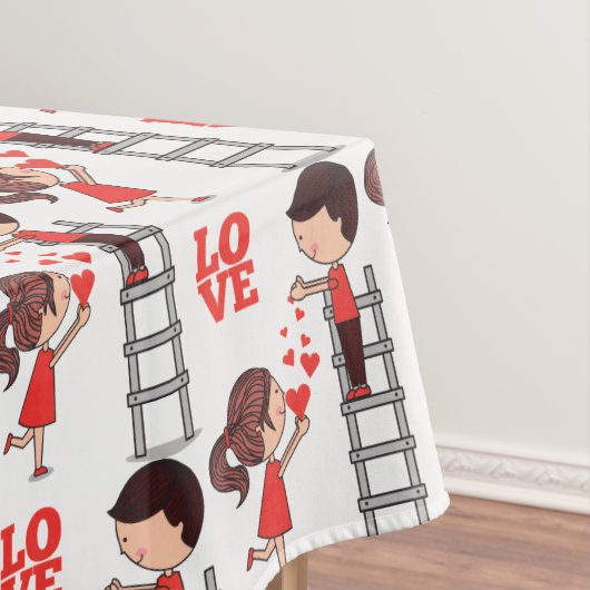Valentinstag Tischdecke Liebe rote Herzen  (Beispiel)