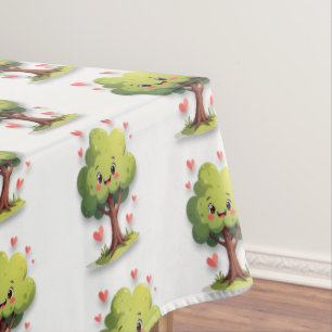 Valentinstag Tischdecke Liebesbaum rote Herzen