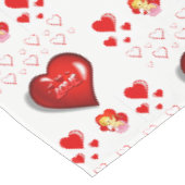 Valentinstag-Tischdecke Tischdecke (Schrägansicht)
