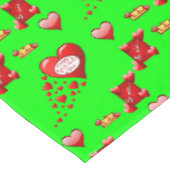 Valentinstag-Tischdecke Tischdecke (Schrägansicht)