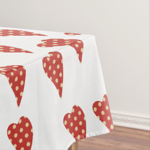 Valentinstag-Tischdecke Tupfen-Herzen Tischdecke