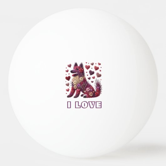 Valentinstag Tischtennisball (Vorderseite)