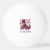 Valentinstag Tischtennisball (Rückseite)
